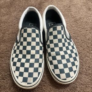 Vans Slip-On Checkerboard Sneakers - Black & White